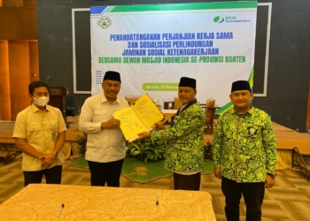 DMI Banten dan BPJS Ketenagakerjaan Teken Kerja Sama, Fokus Lindungi Pekerja Rentan di Masjid