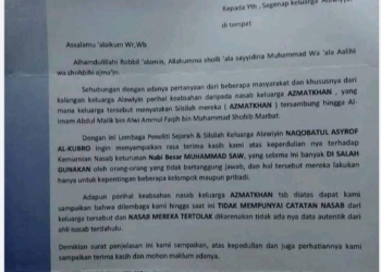 Lembaga Nasab Klan Ba Alwi Naqabatul Asyraf Al Kubro Tolak Walisongo Sebagai Ba Alwi
