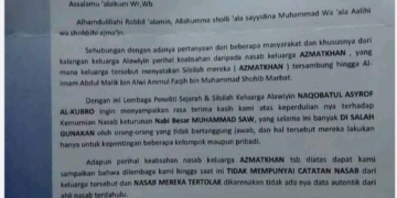 Lembaga Nasab Klan Ba Alwi Naqabatul Asyraf Al Kubro Tolak Walisongo Sebagai Ba Alwi